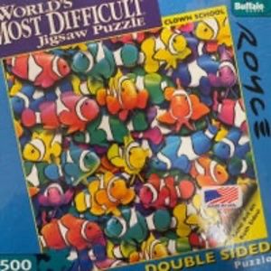 Worlds Most Difficult Jigsaw Puzzle Double Side 500 Clown School Fish Nemo Royce